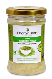 Orgrain India Organic Wheatgrass Powder 150g (Pack of 2 * 75g) | Company-Owned Farmlands