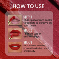 Beauty Berry Bold Babe Non-Transfer Matte Lipstick | Highly Pigmented, Lightweight, Smudge Proof & Waterproof Lipstick | Single Swipe Application, Long Lasting Lipstick for Women (Cappuccino)