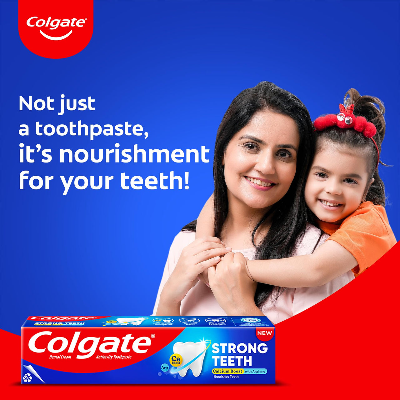 Colgate Strong Teeth Toothpaste, 800g (200g*4), India's No: 1 Toothpaste Brand, Calcium-boost Tooth Paste for 2X Stronger Teeth, Whitens Teeth, Fresh Breath & Prevents Cavities (Combo Pack Offer)