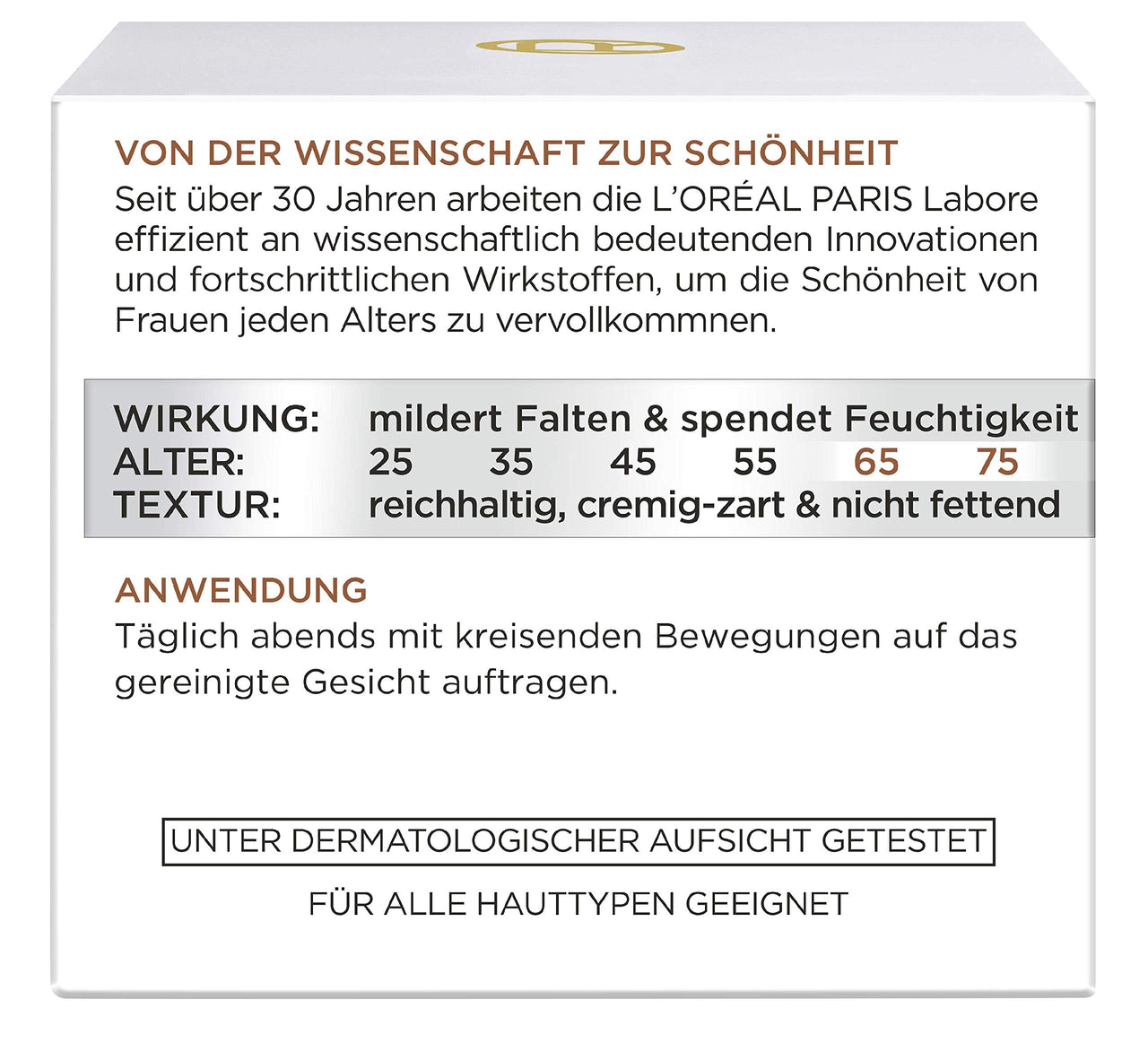 L'Oréal Paris Night Cream for the Face, Anti-Ageing Night Cream to Reduce Wrinkles, Vitamin B3 and Vitamin E, Strengthens and Revitalises the Skin, Anti-Wrinkle Expert, 1 x 50 ml
