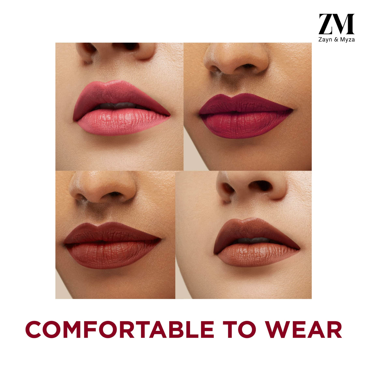 ZM Transfer-Proof Power Matte Bullet Lipstick, Vegan, 3.2 g (Marvellous Mauve)