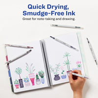 AVERY Dual Tip Markers, Fine Tip Marker and Chisel Tip Marker, Quick-Drying Water-Based Markers, Muted Neutral Colors, Ideal Planner Markers and Journal Markers, 6-Pack (25003) 6 Pack