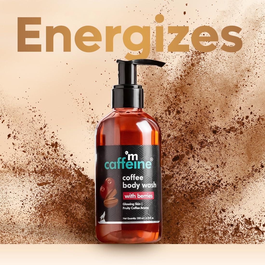 mcaffeine Coffee Body Wash With Berries | De-Tan & Deep Cleansing Shower Gel | Enriched With Vitamin C |For All Skin Types | For Both Men & Women - 200Ml