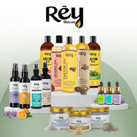 Rey Naturals Cold Pressed Castor Oil & Virgin Coconut Oil For Hair Growth - 200ml×2 | Coconut Oil For Skin Care | Castor Oil For Skin, Eyelashes & Eyebrows | Non Comedogenic Hair Oil For Hair Growth