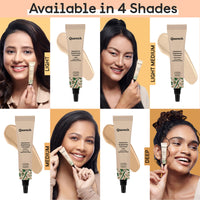 QUENCH BOTANICS Brightening Natural Cream Concealer With Rice Water & Aloe Vera | Conceals Dark Circles & Brightens Under Eyes All Skin| Made In Korea (Deep), 10Ml