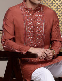 House of Pataudi Mirror Work Jashn Kurta