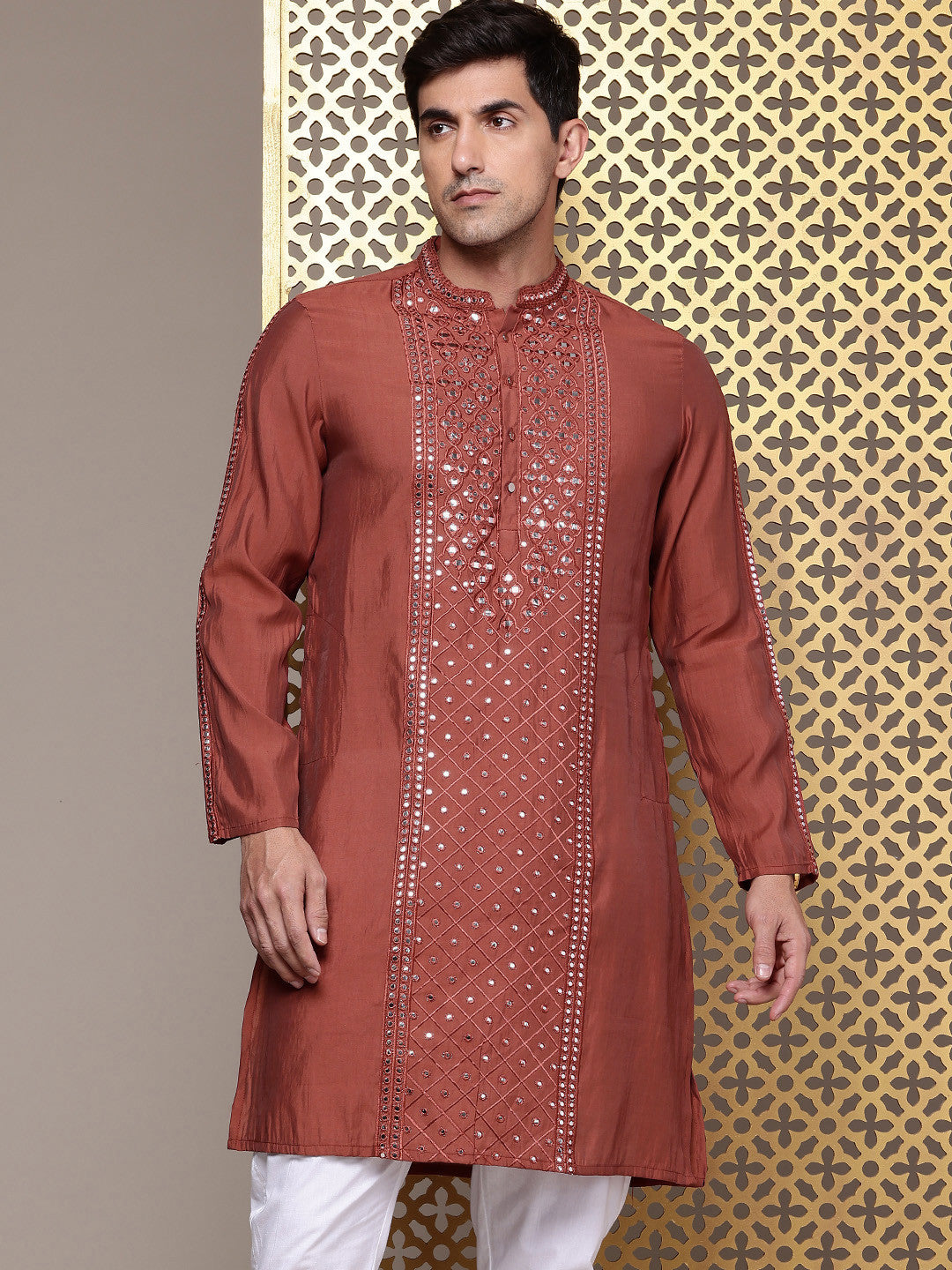 House of Pataudi Mirror Work Jashn Kurta