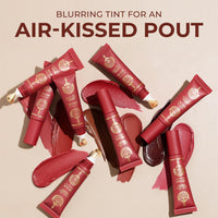 LoveChild Masaba Blurring Lip Tint, Plum Pillow (Maroon), Lightweight, Velvety Matte Finish, Hydrating Lip Color with Hyaluronic Acid, Squalane & Shea Butter, For All Indian Skin Tones, 8ml