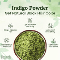 Shudh Online Indigo Powder Organic for Hair Black Colour (500 Grams), Natural Avuri Leaf Powder, Neela Amari, Neel Patti, Neela, Neelamari, Neelayamari, Indico. for face