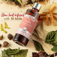 Nat Habit Fresh Ready-To-Apply Henna Paste & Hibiscus Amla Dasabuti Hair Oil for Growth & Conditioning With Rich Dark Brown Color (2 x 220g and 100ml) Combo Pack of 3