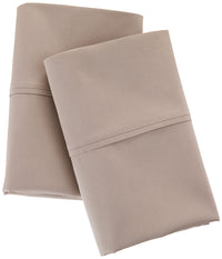 Aware 100% Organic Cotton 300 Thread Count Pillowcase Set, Taupe, King, 2 Pack, 40