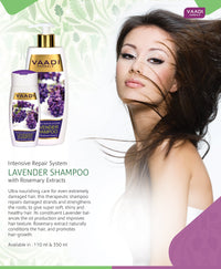 Vaadi Herbals Lavender Shampoo with Rosemary Extract, Intensive Repair System, 110ml