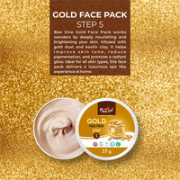 BEE ONE GOLD FACIAL KIT 125 GMS All Skin Types Skin For Women Prevents from Anti Aging Glowing Skin