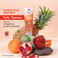 AYOUTHVEDA Fruit Power 100 Ml Face Wash Gel For Glowing Skin| Face Wash, Vitamin A, C & Anti-Oxidants | All Skin Types | Facial Cleanser For Daily Use (Pack 2; 100Ml Each)