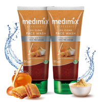 Medimix Ayurvedic Oil clear Face Wash for youthful and glowing skin | With Honey and Besan| 100 ml (Pack of 2)