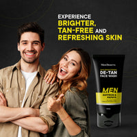Men Deserve Skin Brightening Face Wash for Men | De-TAN Face Wash for Men with Saffron and Papaya | Sulphate and Paraben Free