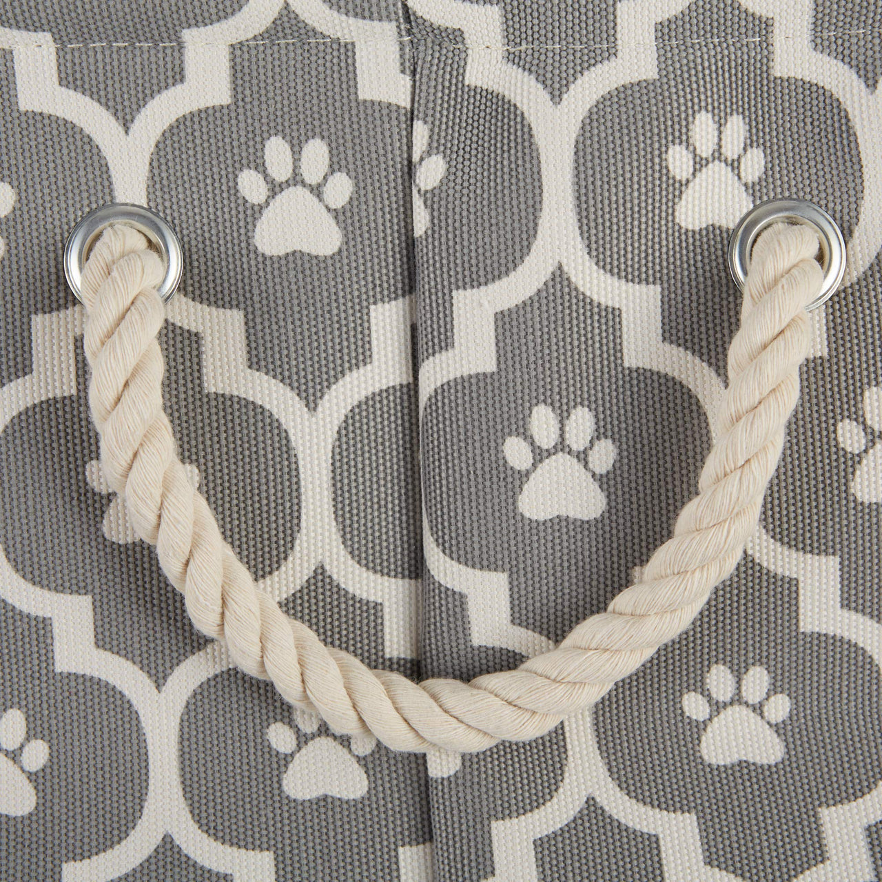 Bone Dry Pet Storage Collection Lattice Paw Print, Small Rectangle, Gray