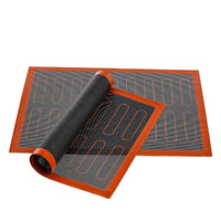 Basics Silicone Non-Stick Eclair Baking Mat, Reusable, Easy to Clean, 2 Pack, Black/Red/White, Rectangular, 15.7