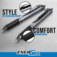 Pentel® EnerGel™ RTX Retractable Liquid Gel Pens, Medium Point, 0.7 mm, 54% Recycled, Blue Barrel, Blue Ink, Pack Of 12 Pens