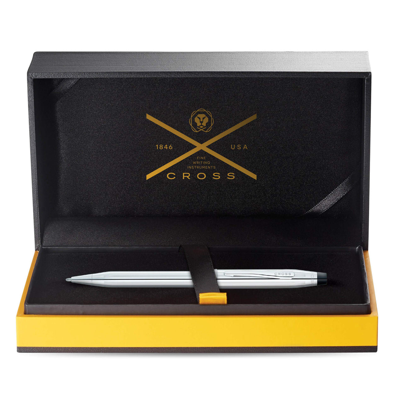 Cross Century II Refillable Ballpoint Pen, Medium Ballpen, Includes Premium Gift Box - Lustrous Chrome
