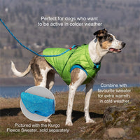 Kurgo Loft Dog Jacket, Reversible Dog Coat, Wear with Harness or Sweater, Water Resistant, Reflective, Winter Coat For Small Dogs (Chili Red, S) Chili Red/Charcoal
