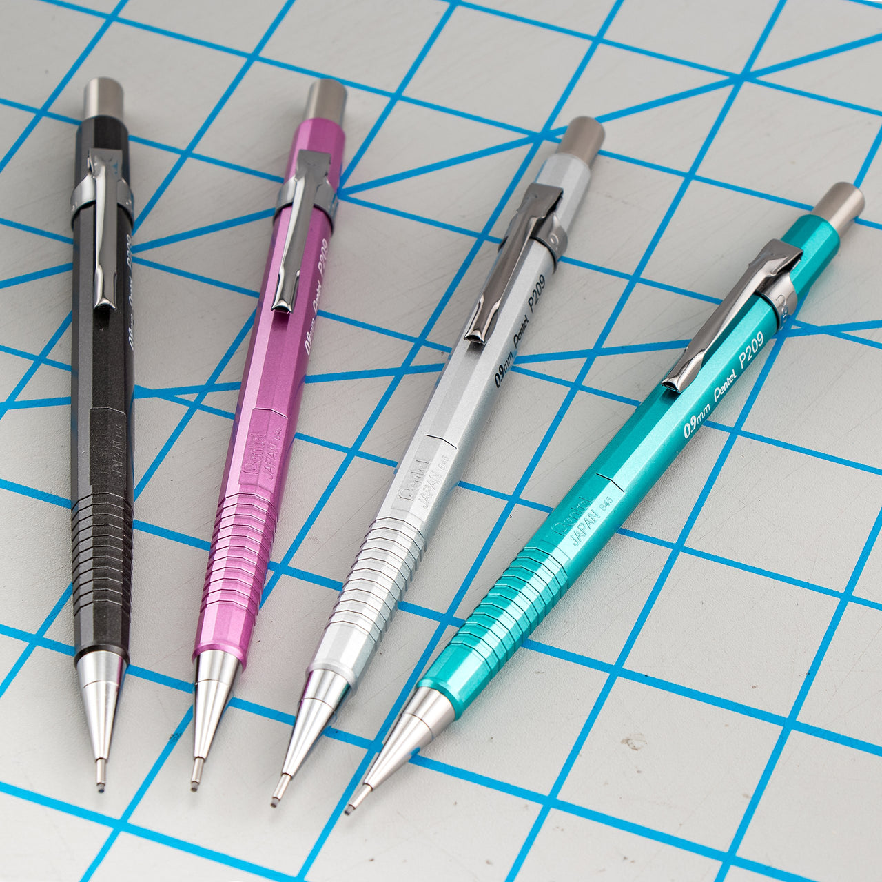 Pentel Sharp Mechanical Pencil, (0.9mm), Metallic Graphite Barrel, Box of 12 (P209MN) 12 Count (Pack of 1) 0.9mm