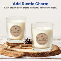 Avery Kraft Brown Round Labels with Sure Feed Technology, 2.5
