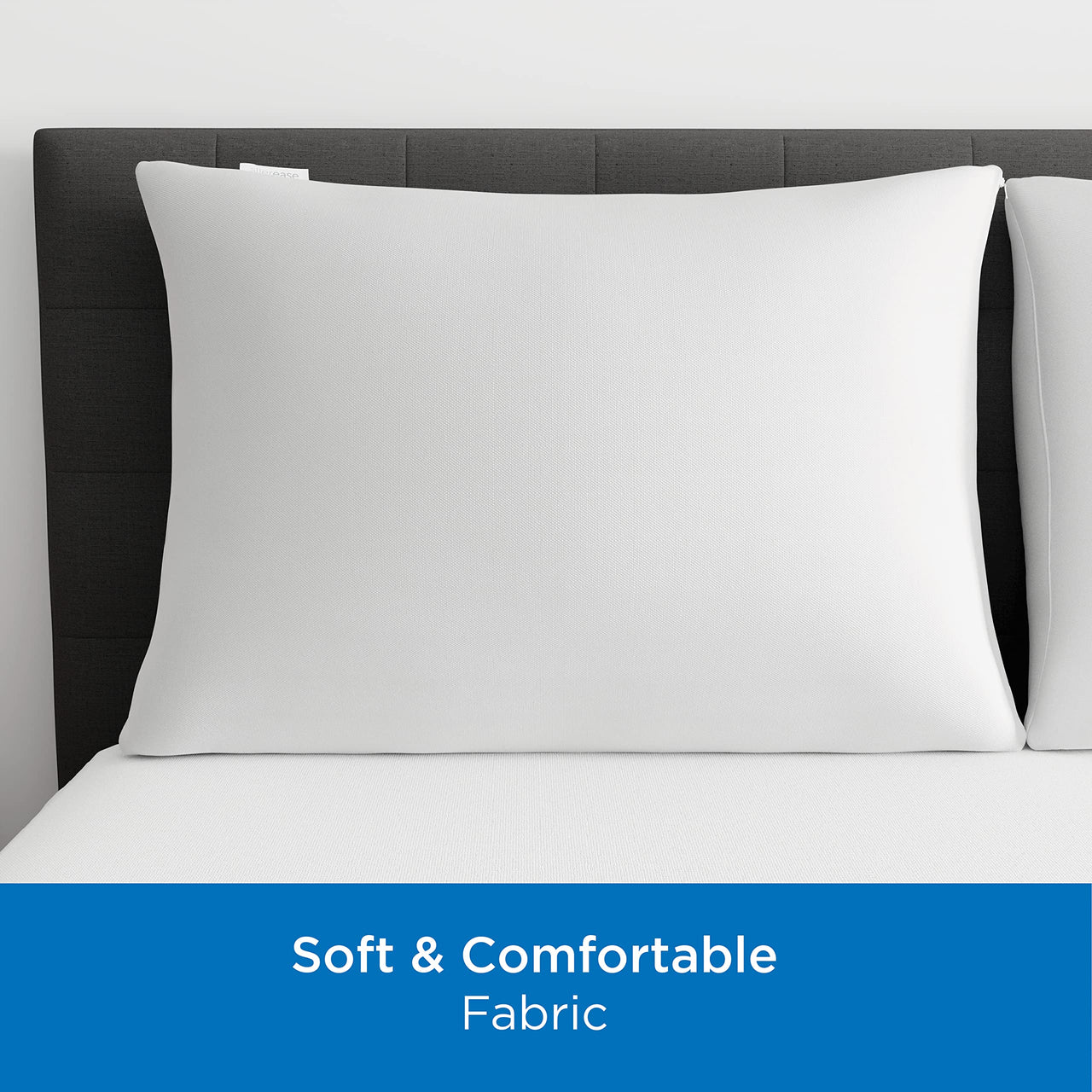 Set of 4 Standard/Queen AllerEase Pillow Protectors - Moisture Wicking, Advanced Allergy Protection - Premium Polyester, Zippered Protectors 4.0
