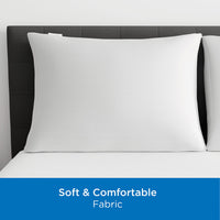 Set of 4 Standard/Queen AllerEase Pillow Protectors - Moisture Wicking, Advanced Allergy Protection - Premium Polyester, Zippered Protectors 4.0