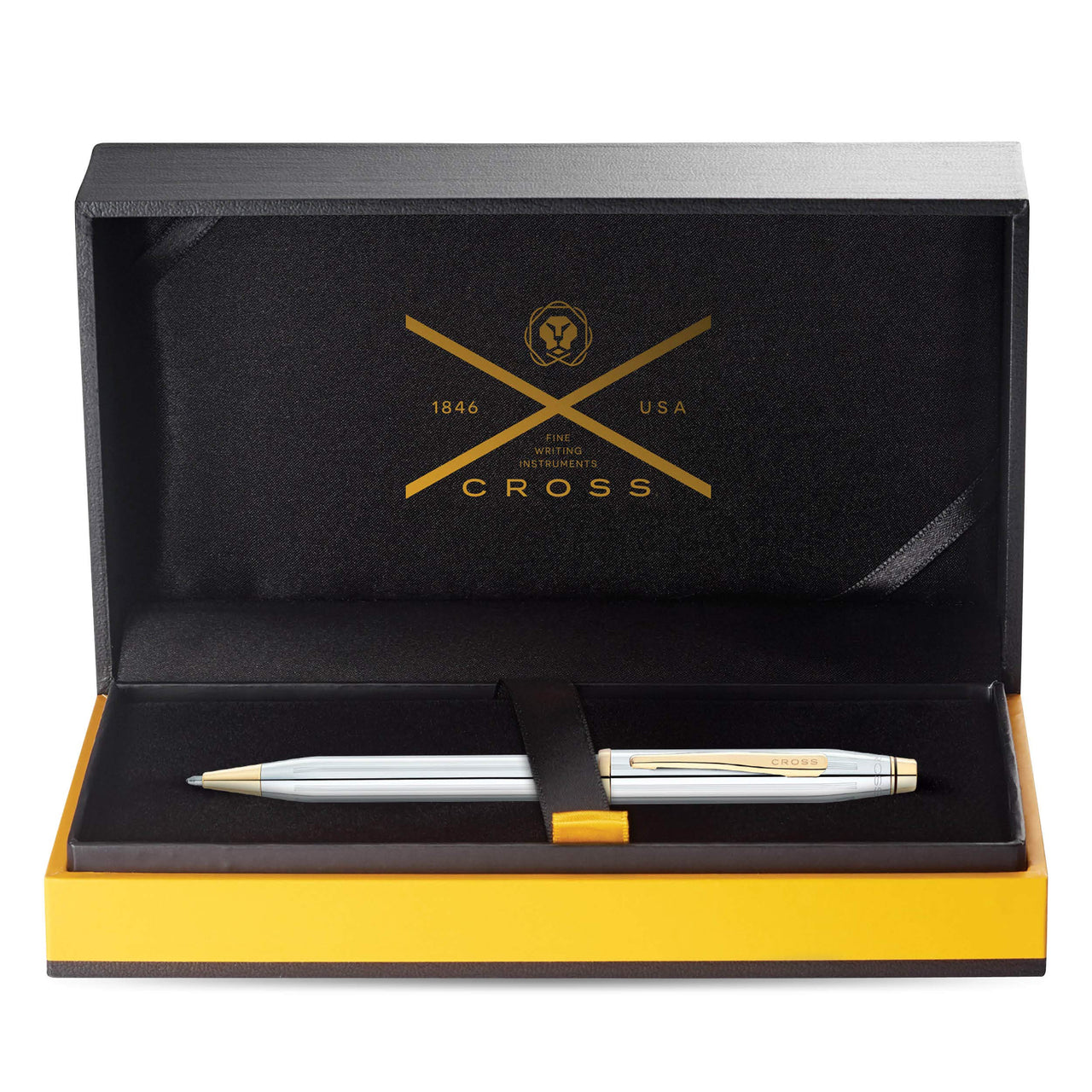 Cross Century II Refillable Ballpoint Pen, Medium Ballpen, Includes Premium Gift Box - Medalist Chrome