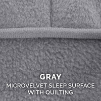 Furhaven Replacement Dog Bed Cover Microvelvet Contour Luxe Lounger, Machine Washable - Gray, Jumbo (X-Large) Microvelvet (Gray) 45.0