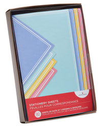American Greetings Pastel Stationery Sheets and Colored Envelopes (80-Count) pastel purple, goldenrod, aqua, pink