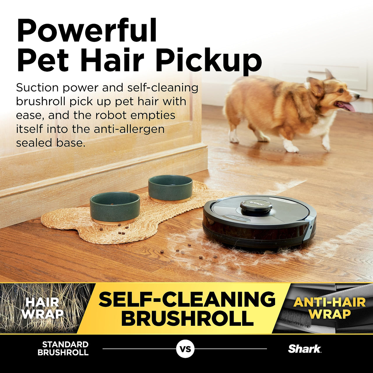 Shark Matrix Plus 2in1 Robot Vacuum & Mop with Sonic Mopping, Matrix Clean, Home Mapping, HEPA Bagless Self Empty Base, CleanEdge, for Pet Hair, WiFi, Black/Mocha, AV2630WA Wet and Dry Self-Empty + Mocha