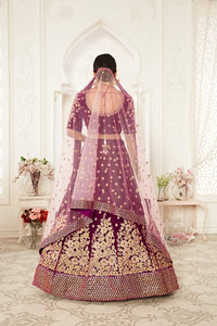 Zeel Clothing Women's  Velvet Semi stitched Lehenga