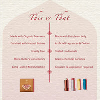 Khadi Essentials Wild Rose Lip Balm with Vitamin E & SPF 20 For Dry & Chapped Lips - 5gm