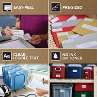 DYMO LW Durable Industrial Labels for LabelWriter Label Printers, White Poly, 1 x 1, 2 Rolls of 850 (1933083)