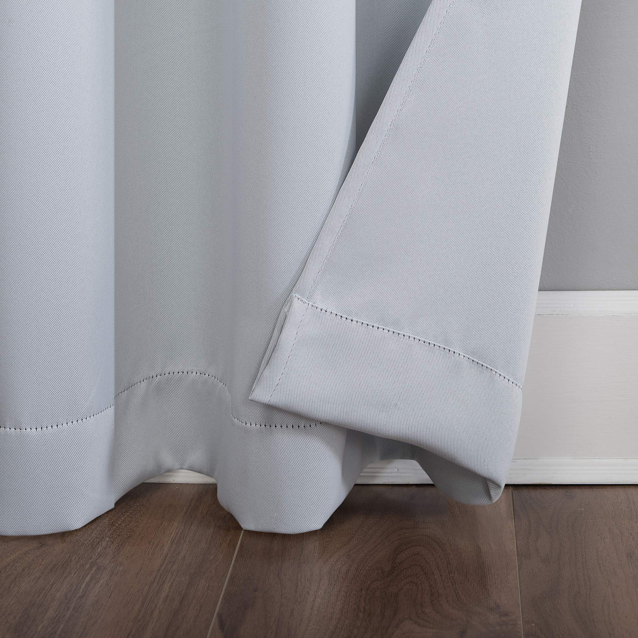 Sun Zero Easton Energy Saving Blackout Grommet Curtain Panel, 40" x 63", Dove White Oyster White 40" x 63"