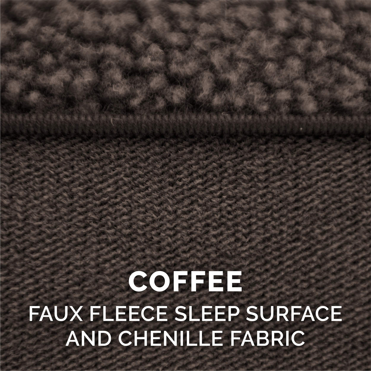 Furhaven Replacement Dog Bed Cover Sherpa & Chenille Sofa-Style, Machine Washable - Coffee, Medium Cover Only 30.0"L x 20.0"W x 0.3"Th (Sherpa & Chenille) Coffee