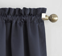 Sun Zero Easton Energy Saving Blackout Rod Pocket Curtain Panel, 40