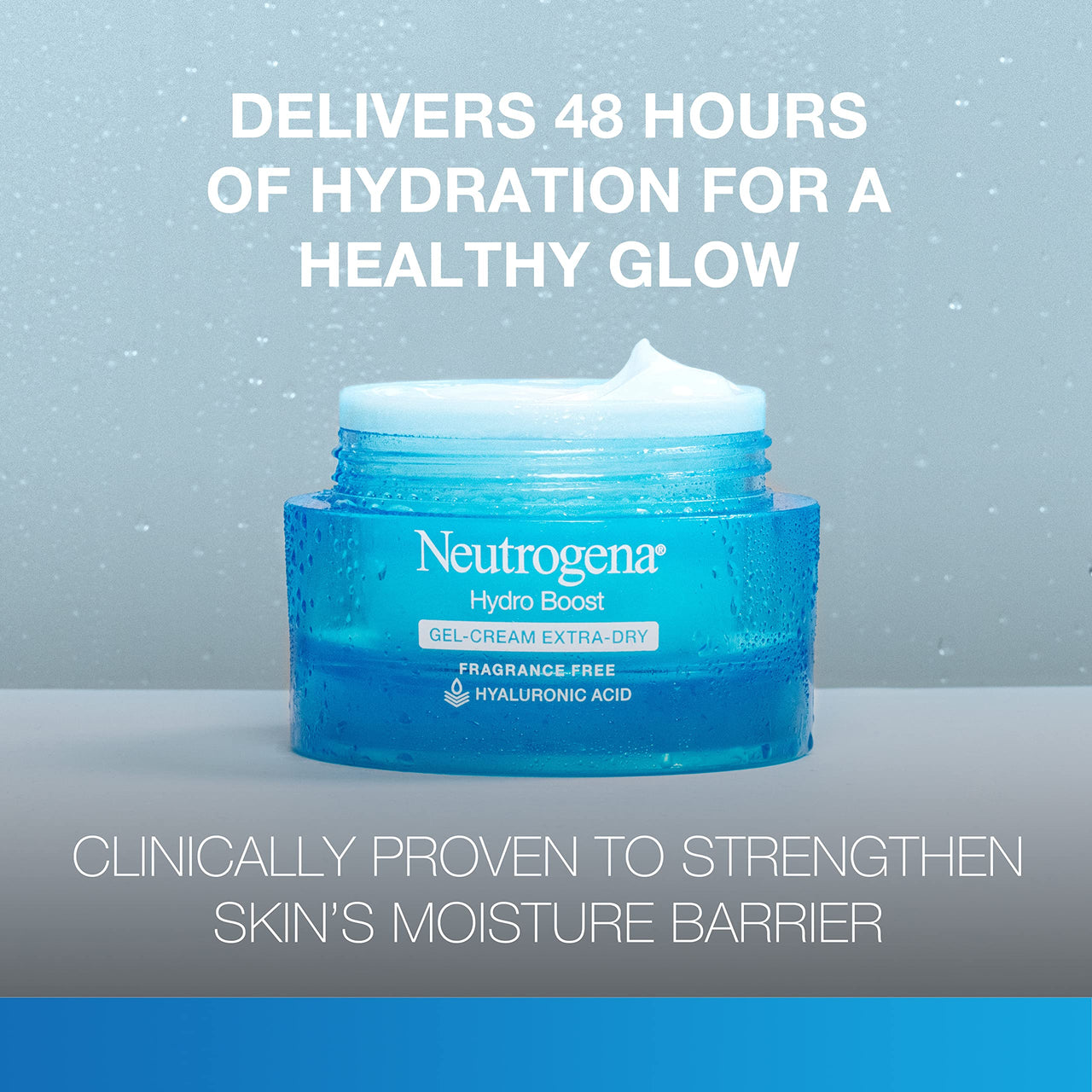 Neutrogena Hydro Boost Hyaluronic Acid Hydrating Gel-Cream Face Moisturizer to Hydrate & Smooth Extra-Dry Skin, Oil-Free, Fragrance-Free, Non-Comedogenic & Dye-Free Face Lotion, 1.7 oz