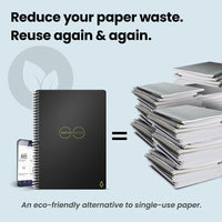 Rocketbook Core Reusable Smart Notebook | Innovative, Eco-Friendly, Digitally Connected Notebook with Cloud Sharing Capabilities | Lined, 6