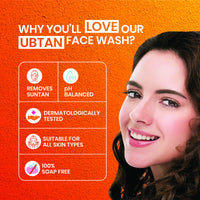 DABUR Kesar Ubtan Face Wash-100Ml|Enriched With Natural Turmeric, Niacinamide & Saffron To Brighten, Tone And Gently Exfoliate Skin|For Removing Tan, Dark Spots, Dirt & Impurities|For Men & Women
