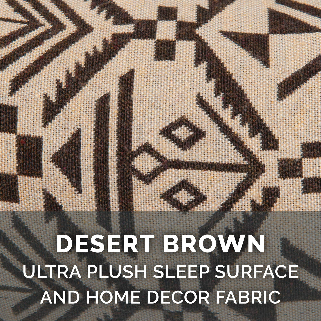 Furhaven Pillow Dog Bed for Small Dogs w/ Removable Bolsters & Washable Cover - Plush & Southwest Kilim Woven Decor Sofa - Desert Brown, Small