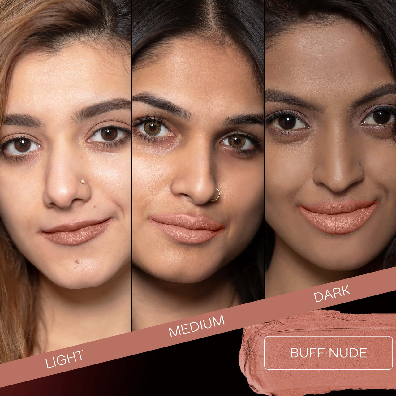 FACES CANADA Festive Glam - Weightless Matte Lipstick Pack of 2 - Buff Nude & Peach Candy (4.5gx2) | Highly Pigmented Lip Color | Smooth One Stroke Glide | Moisturizes & Hydrates Lips