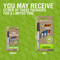 BIC ReVolution Permanent Markers, Fine Bullet Tip, Assorted Colors, Dozen