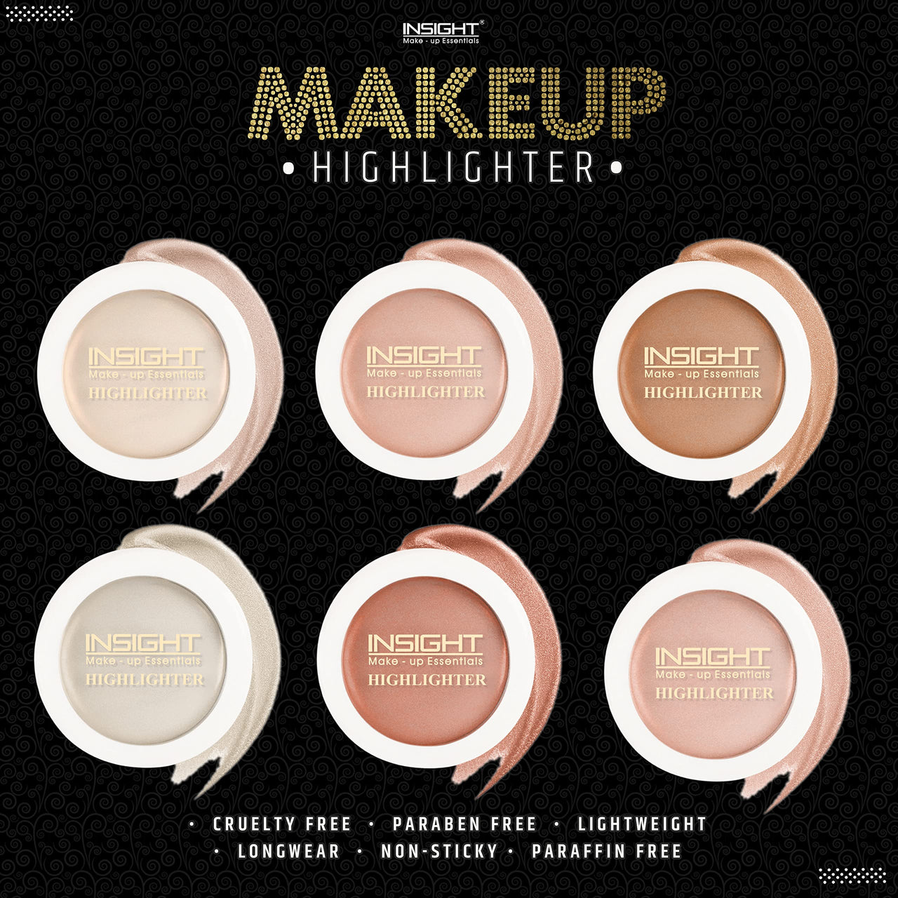 Insight Cosmetics Glitter Makeup Highlighter, 3.5 gm