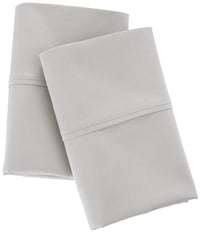 Aware 100% Organic Cotton 300 Thread Count Pillowcase Set, Light Gray, King, 2 Pack, 40