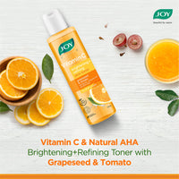 Joy Alcohol Free Vitamin C Face Toner for Glowing Skin (150ml) | Suitable for All Skin Types; Men & Women | Brightening & Refining Toner for Face with Hyaluronic Acid & Natural Fruit Extracts