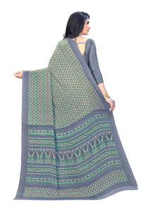 Vimla Women's  Multicolor Crepe Silk Uniform Saree with Blouse