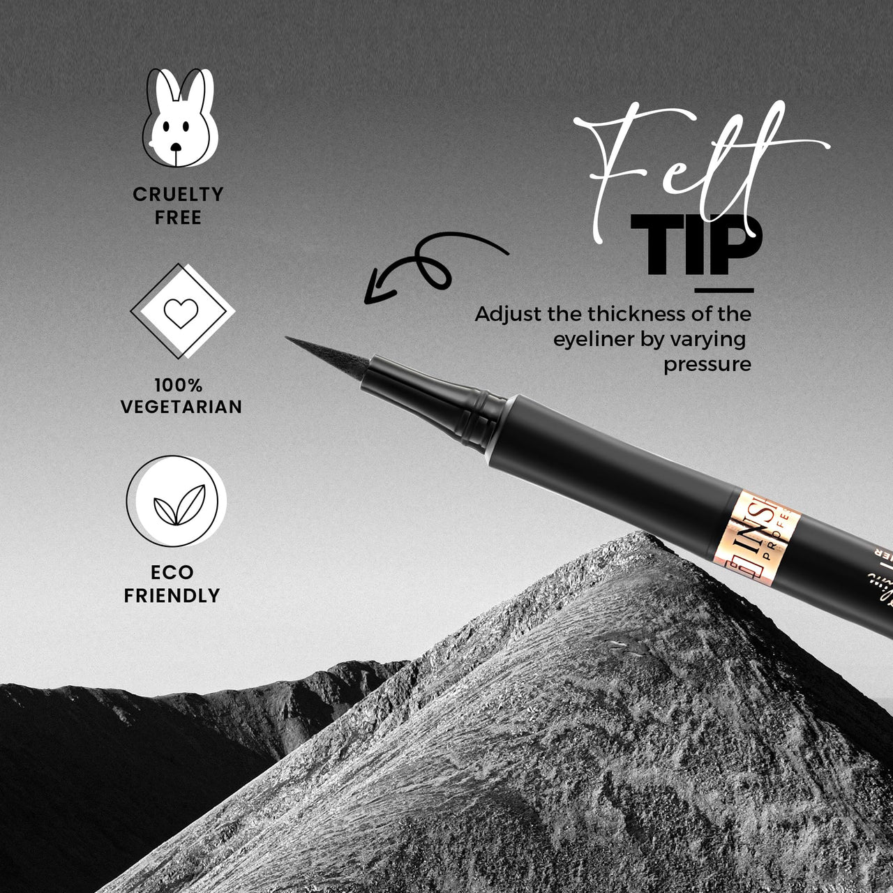 INSHINE ORIGINAL'S Go Wing Perfect Slim Pen Eyeliner - Ultra-Fine Tip, Smudge-Proof Formula for Flawless Winged Looks